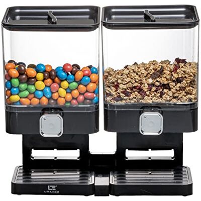 United Dispenser per Cereali e Corn Flakes Singolo, Doppio o Triplo Distributore Nero United Dispenser per Cereali e Corn Flakes Singolo, Doppio o Triplo Distributore Nero