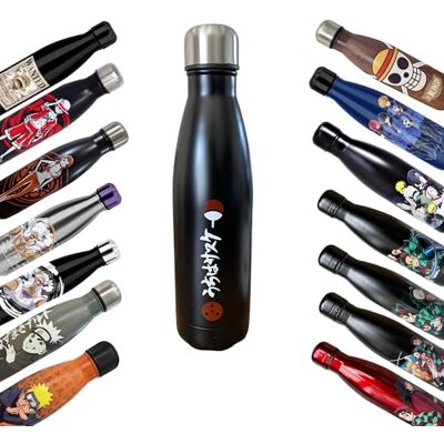 Lyo Naruto Uchiwa Bottiglia d'acqua per bambini - Acciaio inossidabile isolante 500ml Lyo Naruto Uchiwa Bottiglia d'acqua per bambini - Acciaio inossidabile isolante 500ml