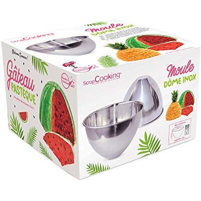 ScrapCooking Scrapp Cooking Stampo a forma di cupola, in acciaio inox ScrapCooking Scrapp Cooking Stampo a forma di cupola, in acciaio inox