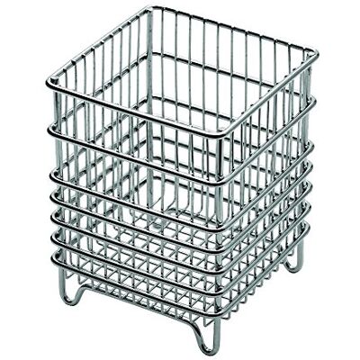 Weis Cesto portaposate, acciaio inossidabile, argento, 12 x 12 x 15 cm Weis Cesto portaposate, acciaio inossidabile, argento, 12 x 12 x 15 cm