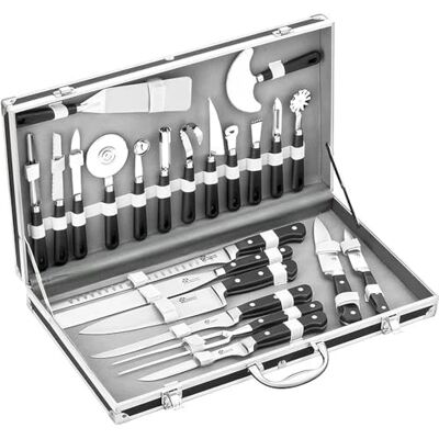 Pradel Excellence 31123 Valigia da cuoco 22 pezzi 15 utensili + 7 coltelli da cucina Pradel Excellence 31123 Valigia da cuoco 22 pezzi 15 utensili + 7 coltelli da cucina