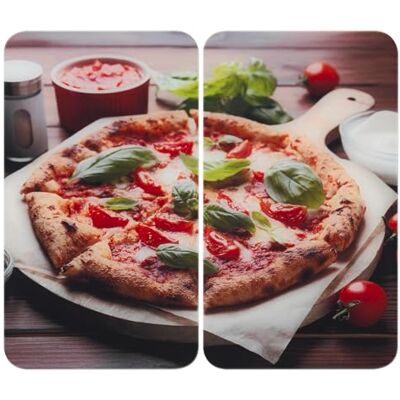 Wenko Coprifornelli Universale Mod Pizza, regolabile in altezza per tutti i tipi di fornelli, tagliere e paraspruzzi, vetro, 30 x 52 cm, 2 pezzi Wenko Coprifornelli Universale Mod Pizza, regolabile in altezza per tutti i tipi di fornelli, tagliere e paraspruzzi, vetro, 30 x 52 cm, 2 pezzi