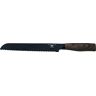 Rio Forester Series Coltello da pane seghettato, 20,3 cm, lama in acciaio inox con rivestimento in ossido nero, manico ergonomico in legno,