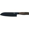 Rio Coltello Santoku Forester Series 7" Lama in acciaio inox con rivestimento in ossido nero ergonomico manico in legno coltello giapponese,