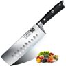 SHAN ZU Coltello da Cucina Nakiri Coltello per Verdure Giapponese 16.5cm Professionali Coltelli da Chef Acciaio Inossidabile- Classic Series