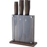 Rio Forester Series Set di 7 blocchetti per coltelli, lame nere e maniglie effetto legno,