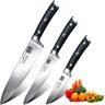 SHAN ZU , Set di Coltelli da Cucina 3 Pezzi con Acciaio Inossidabile Tedesco, Ultra Affilati Compreso Coltello 20 cm Coltelli Universali 15 cm Coltelli per Frutta 9,5 cm