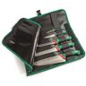 Sanelli Set 5 coltelli Premana Professional Rotolo Cuoco, Cordura, Nero/Verde