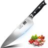 SHAN ZU Coltello da Chef Coltello da Cucina 20cm, Coltello Giapponese Ultra Affilato Acciaio Inossidabile Tedesco, Coltelli da Cucina con Impugnatura Ergonomica per Cucina Domestica e Ristorante