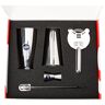 Alessi Lunar Eclipse  Kit per Mixare Cocktail Ispirato all'Universo Lunare con Agitatore e Passino, Acciaio Inossidabile 18/10 Lucido, 5 Pezzi