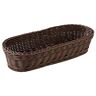 APS Baguette Basket, ovale "PROFI LINE" Cestino, cestino di vimini in polipropilene Dimensioni: 40 x 16 cm / Altezza: 8 cm / Colore: Marrone scuro