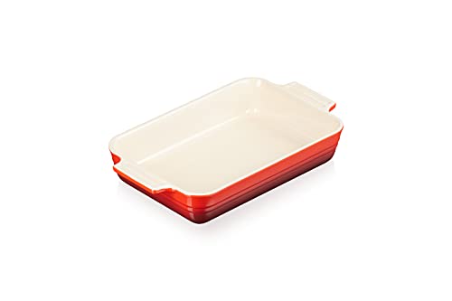 LE CREUSET Pirofila rettangolare Tradition in gres vetrificato, 25 cm, per 4 Porzioni,Ciliegia,