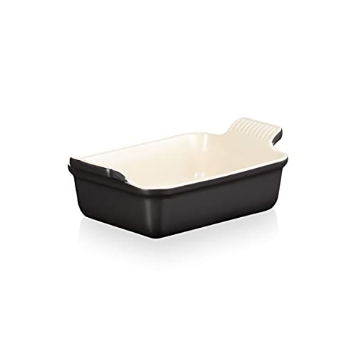 LE CREUSET Pirofila rettangolare Tradition in gres vetrificato, 19 cm, 1.1 L, Nero (Matt),