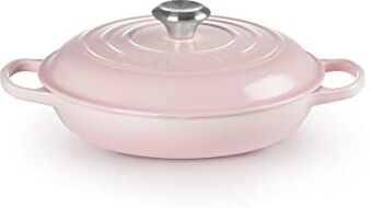 LE CREUSET Tegame basso Evolution in ghisa vetrificata, Rotondo, diameter 26 cm, Shell Pink,