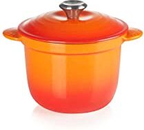 LE CREUSET Cocotte Every in ghisa vetrificata, 18 cm, Arancio, 41110180900460