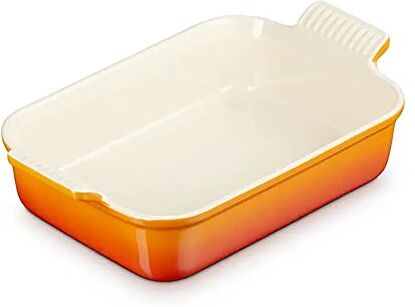 LE CREUSET Pirofila rettangolare Tradition in gres vetrificato, 32 cm, 4 L, Arancione,