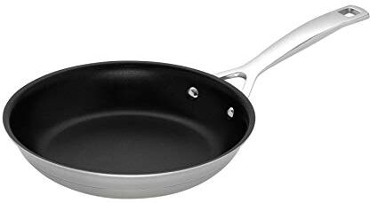 LE CREUSET Padella bassa Classic in acciaio inox, interno antiaderente, diameter 20 cm, Compatibile con Tutte le Fonti di Calore, Induzione Inclusa, 96201320001000