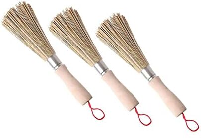 Levemolo 3Pcs Pan Lavaggio Pentole In Acciaio Wok Pennelli Scrub Fatto A Mano Frusta Padelle Accessori Per La Cucina Pentola Di Naturale Piatto Per La Casa Morbido Lavoro Cerchio