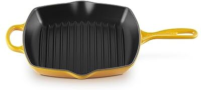 LE CREUSET Bistecchiera Skillet quadrata Evolution in ghisa vetrificata, 26 cm, Nectar,