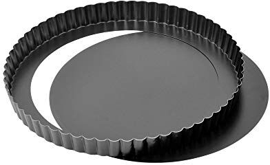 Kaiser Delicious 647579 Stampo da Forno per Quiche, Diametro 28 cm, Nero