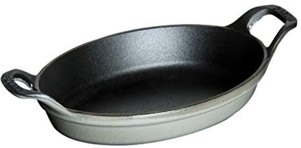 STAUB Sur la Table Minis Pirofila Ovale, Ghisa, Grigio, 15 cm