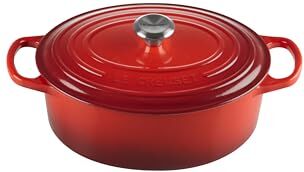 LE CREUSET Casseruola Evolution in Ghisa con Coperchio, diameter 27 cm, Ciliegia,