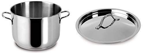 Lagostina 010715020418 Every Pentola, Acciaio Inox, Diametro 18 cm, 3 Litri, Altezza 14, 5 cm & Coperchio Every Acciaio Inox 18 10 Cm22 Pentole e Preparazione Cucina, Inossidabile, Argento, 22 cm