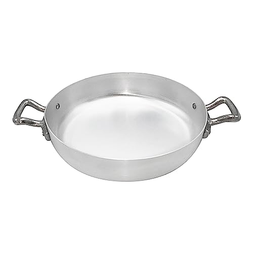 Pentole Agnelli Linea Family Cooking Alluminio Tegame con Due Maniglie , Argento, 20 cm