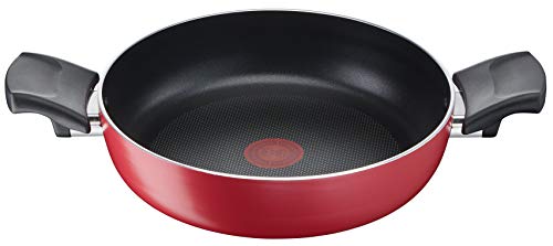 Lagostina Cucina Mediterranea Tegame Ø 26 cm per Induzione, Alluminio Antiaderente, con Indicatore Cottura Thermo-Signal, Rosso