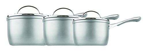 Prestige Prism, Set di casseruola e padelle, Alluminio, Silver, Set di 3, Aluminium, 42.5 x 29.5 x 21.5 cm, 3 unità