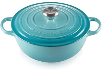 LE CREUSET Marmitta Evolution in ghisa vetrificata con Coperchio, diameter 26 cm, Volume 4.1 L, Blu Caribe,