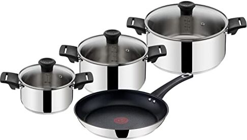 Tefal Jamie Oliver Mainstream  Set di pentole e padelle, Acciaio Inox