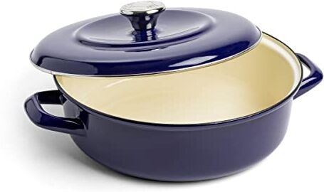 Merten & Storck 1873 Braiser in ferro smaltato tedesco, 4QT, colore: Blu cobalto