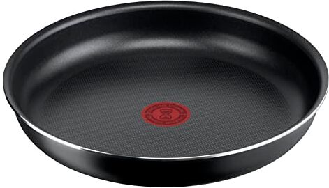 Lagostina Ingenio Essential Plus Padella Ø 22 cm, Padella Antiaderente in Alluminio per Gas e Forno, con Indicatore di Cottura Thermosignal, Utilizzabile con Manico Removibile