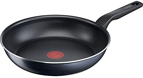 Tefal , C38506 XL Force, padella 28 cm, rivestimento antiaderente, resistente, robusta, segnale termico, fondo Diffusion Base, forma extra grande, manico stabile, colore: nero