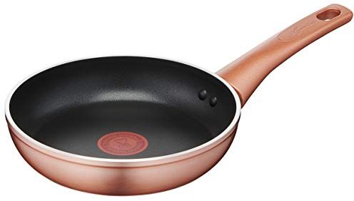 Lagostina Ramata Padella Antiaderente in Alluminio Ø 20 cm con Esterno Effetto Rame, Pentola Gas e Forno, Rivestimento Titanium Easy, Manico Ergonomico in Bakelite