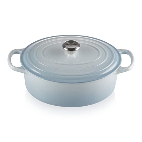 LE CREUSET Cocotte ovale Evolution in ghisa vetrificata, diameter 29 cm, Coastal Blue,