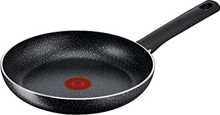 Tefal Start Easy Padella per friggere, 28 cm, in alluminio, rivestimento antiaderente in titanio, termo-segnale, tecnologia, colore: Nero