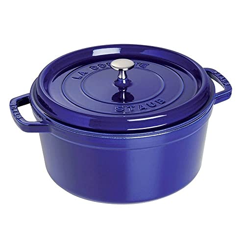 STAUB Cocotte rotondo, 24 cm, colore: Blu scuro