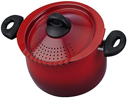 Bialetti pentola per pasta 5.5quart Red Pepper, 5.2 Liters