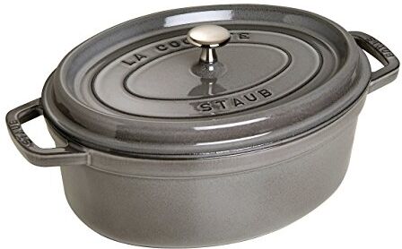 STAUB Cocotte Casseruola Ovale, Ghisa, Grigio Grafite, 29 cm