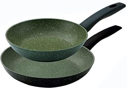 Prestige Set di padelle antiaderenti, a base vegetale, antiaderente, riciclate e riciclabili, senza PFOA, a induzione, 20/24 cm