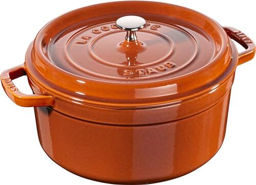 STAUB Casseruola/Cocotte in ghisa, Tonda 26 cm, 5 litri, Marrone (Cannella)