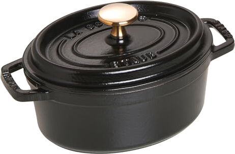 STAUB Cocotte Casseruola Ovale, Ghisa, Nero, 17 cm