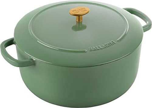 BALLARINI Bellamonte Teglia da forno in ghisa smaltata, rotonda, 28 cm, 7 l, colore: Verde