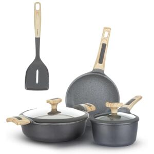 KASANOVA batteria di pentole Evolution antiaderenti 6 pezzi pentole per induzione e ogni piano cottura KASANOVA batteria di pentole Evolution antiaderenti 6 pezzi pentole per induzione e ogni piano cottura