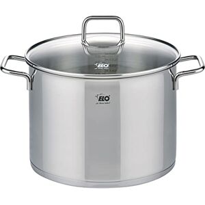 ELO Pentola in acciaio inox, a induzione, 26 cm, con coperchio in vetro, in acciaio inox, vetro, 26 cm ELO Pentola in acciaio inox, a induzione, 26 cm, con coperchio in vetro, in acciaio inox, vetro, 26 cm