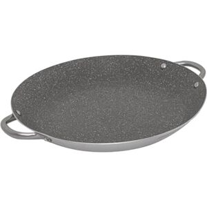 Aeternum , Grande Famiglia Deluxe, Paellera Antiaderente, Diametro 38 cm, Adatto all'Induzione, Alluminio, Argento Aeternum , Grande Famiglia Deluxe, Paellera Antiaderente, Diametro 38 cm, Adatto all'Induzione, Alluminio, Argento