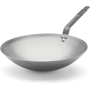 DE BUYER 5114.35 Wok in acciaio al carbonio, forma arrotondata, manico resistente DE BUYER 5114.35 Wok in acciaio al carbonio, forma arrotondata, manico resistente