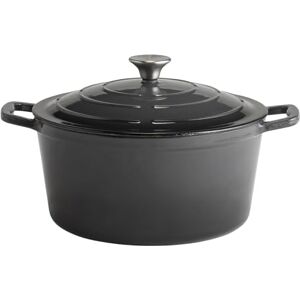 APS Pentola con coperchio "5 STARS", in ghisa, adatta per cottura a induzione, utilizzabile in forno, con supporto per coperchio, Ø 28 cm, 6 litri, colore: antracite APS Pentola con coperchio "5 STARS", in ghisa, adatta per cottura a induzione, utilizzabile in forno, con supporto per coperchio, Ø 28 cm, 6 litri, colore: antracite